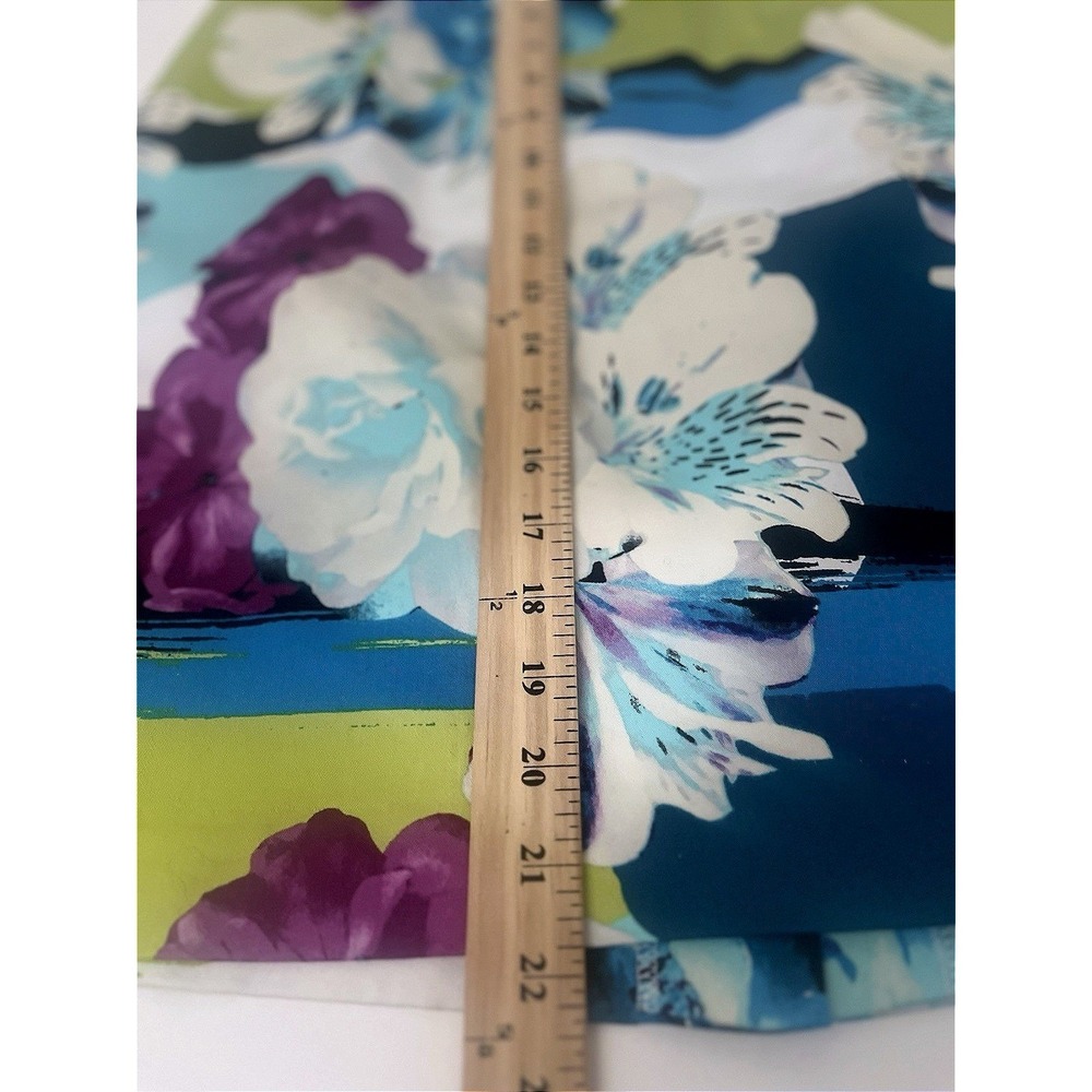 Worthington Skirt Womens 4 Floral Straight Pencil Watercolor Art - Picture 4 of 6